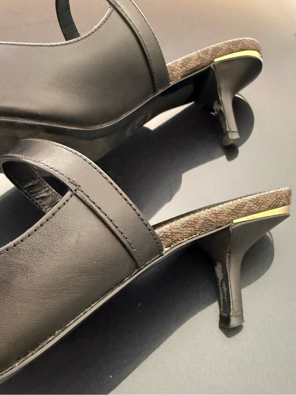 Michael Kors Black Leather Pointed Mary Jane Mules - Picture 5 of 5